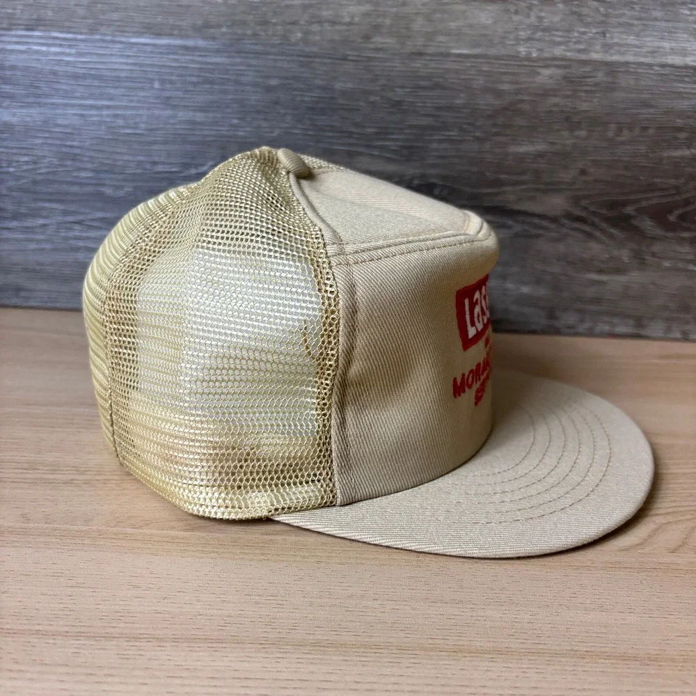 Vintage Lasso Hat Cap Snap Back Brown Morgans‎ AG Service Trucker Swingster 80s